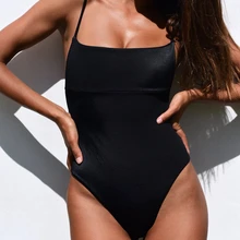 Женский Одноцветный купальник бикини, сексуальный цельный купальник с открытой спиной, монокини, женский купальник, боди, пляжная одежда, maillot de bain