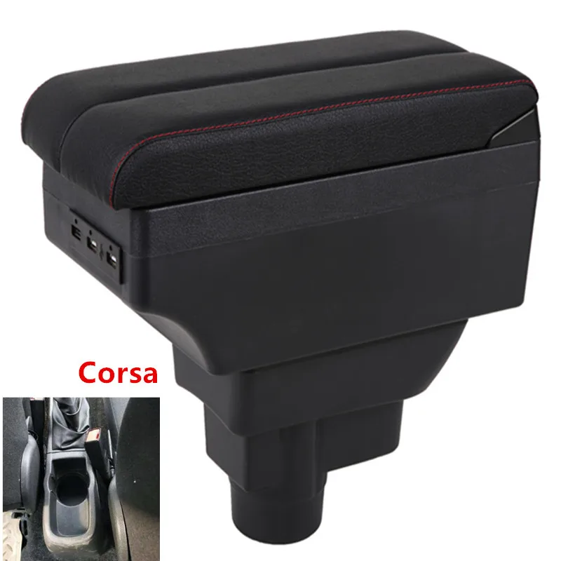 Подлокотник для Opel Corsa центральный ящик хранения материалов с USB интерфейсом |