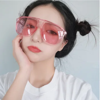 

European and American fashion transparent sun glasses men's fashion clam glasses women's personalized glasses retro sun glasses