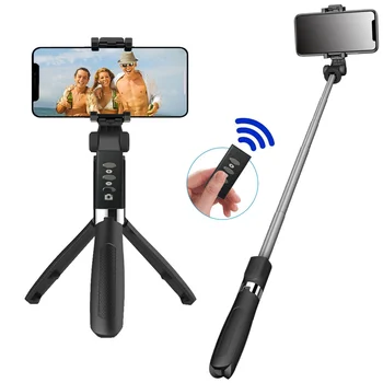 

3 in 1Foldable Handheld Remote Extendable Mini Tripod Wireless Bluetooth Selfie Stick for iphone/Android/Huawei