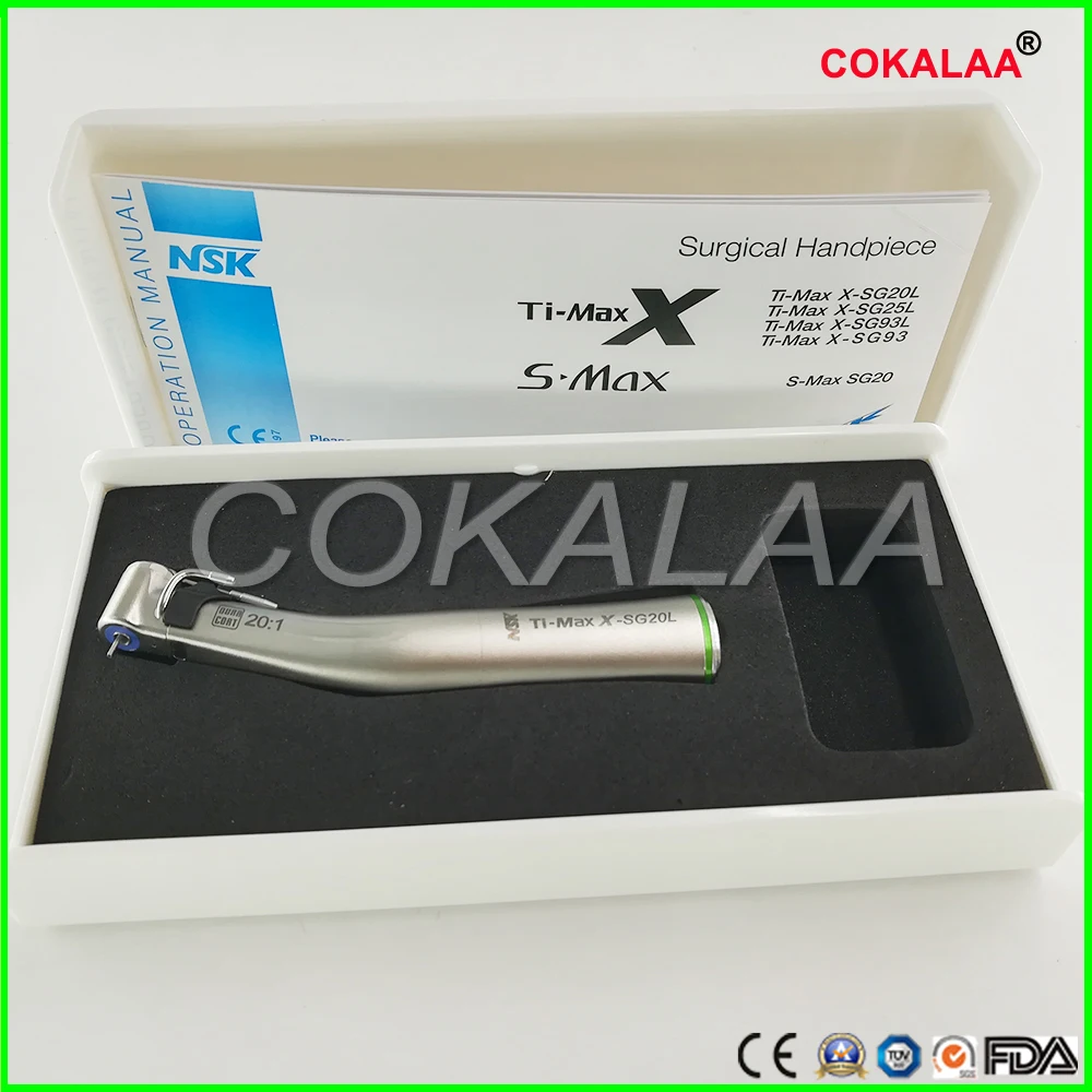 Nsk для зубов Ti Max оптический наконечник X-SG20L хирургический имплантат зеленое кольцо уменьшение Кнопка патрон
