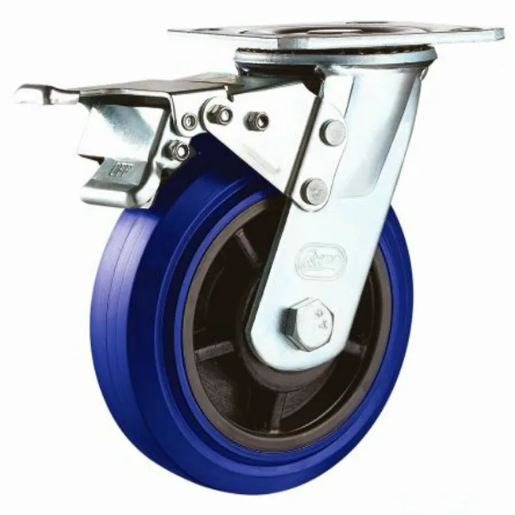 

Houde Universal Wheel Heavy Duty Rubber Er Double-Bearing Wear-Resistant Industrial Caster Aggravate Wheels Roller Stroller Whee