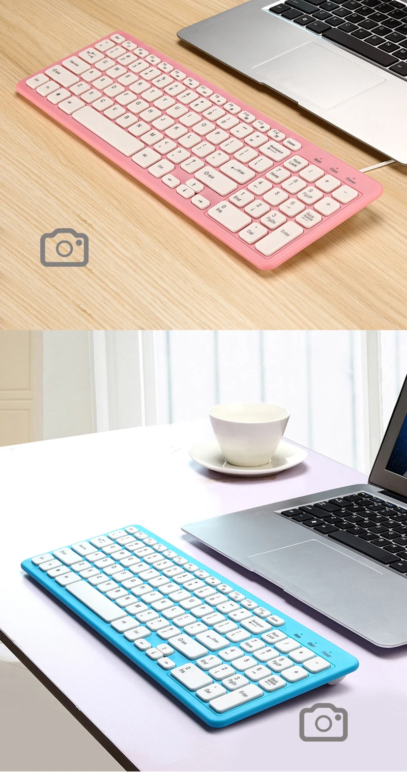 Цветная тонкая клавиатура, мышь, портативная, 2,4G, Беспроводная Bluetooth клавиатура для планшета, ноутбука Mac, ноутбука, телевизора, ПК, офисные принадлежности, MAC PC