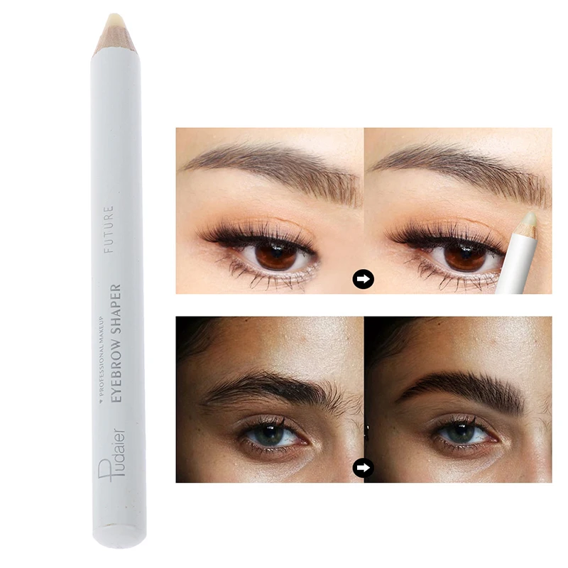 1Pcs Waterproof Eyebrow Styling Pencil Transparent Eyebrows Wax Pen With Sharpener For Daily Makeup Party Makeup Pro Makeup