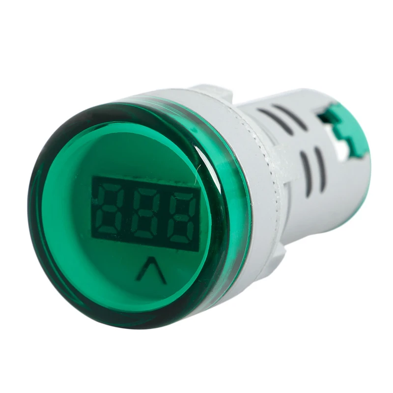 22 мм AC 60 V-450 V цифровой дисплей Вольтметр с подсветкой комбинированный индикатор - Цвет: Зеленый