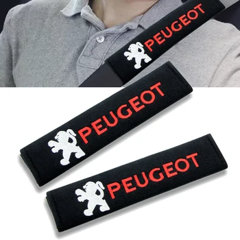 

2 Pieces Car Seat Belt Cover Car Gordel for Peugeots 107 108 206 207 308 307 508 2008 3008 Seat Belt Protector Auto Accessories