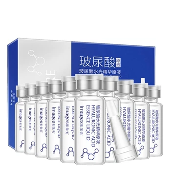 

Images 10Pcs/Lot Moisturizing Vitamins Hyaluronic Acid Serum Facial Skin Care Anti Wrinkle Anti Aging Collagen Essence Liquid