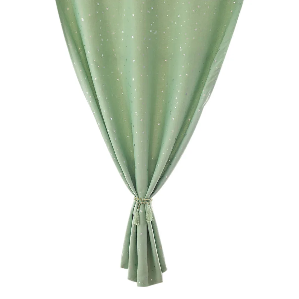 Новая мода Простой занавес 60X180 многоцветные звезды Двусторонняя липучка затемненная занавес s In House Kichen спальня окно#45 - Цвет: Mint Green