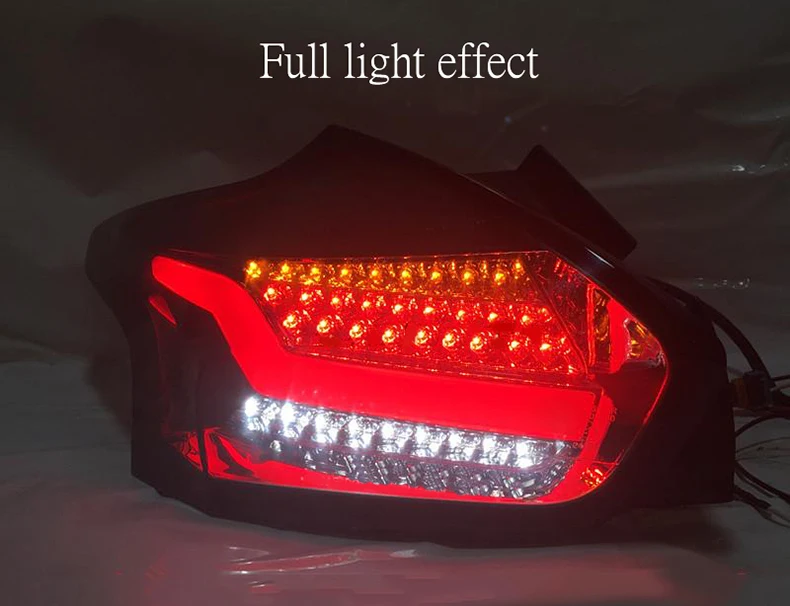 Автомобильный стильный задний светильник для Ford Focus Hatch-задний светильник s- полный светодиодный задний фонарь DRL+ тормоз+ Парк+ сигнальный светильник