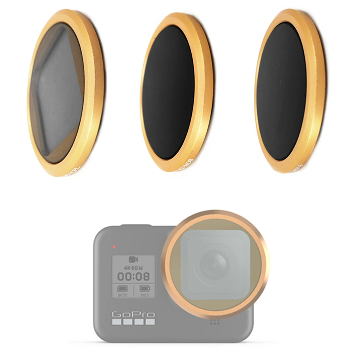 CPL + ND8 + ND16 Neutral Density Filters Kit for GoPro Hero 8 Black