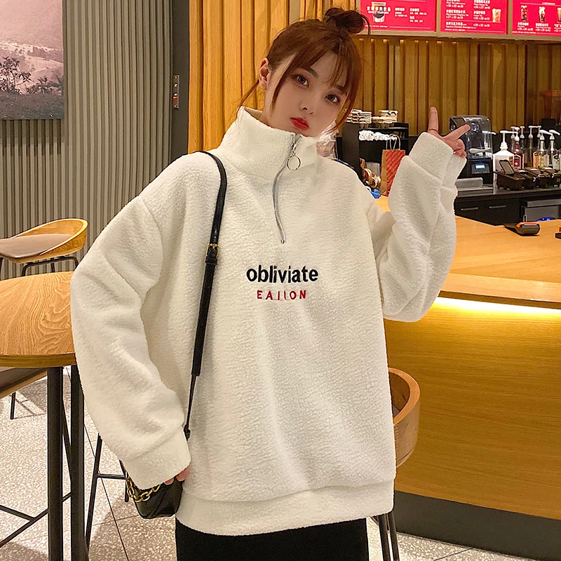 Pregnant Cashmere Imitation Sweatshirt European Maternity Coat Winter Hoodies Street Sweaters for Pregnant Women Clothes