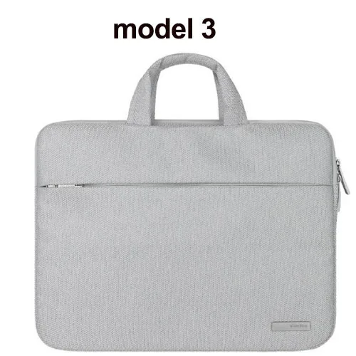 model 3 light grey Портативная сумка, сумка для ноутбука, чехол для Macbook Air Pro 11 13 Surface pro, чехол для ноутбука acer Dell hp Asus lenovo 13,3 14 15,6 - Цвет: model 3 light grey