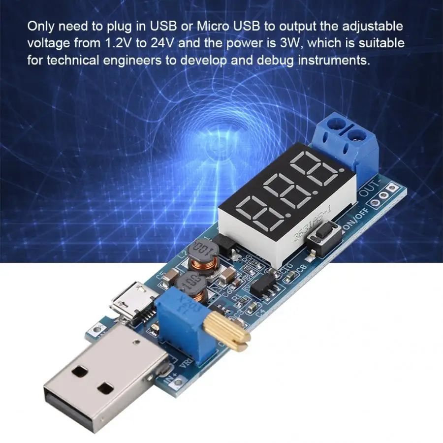 Регулируемый Питание модуль постоянного тока USB Повышение напряжения Регулятор модуль 3,5 V-12 V постоянного тока до 1,2 V-24 V повышающий преобразователь постоянного тока с повышающий Напряжение