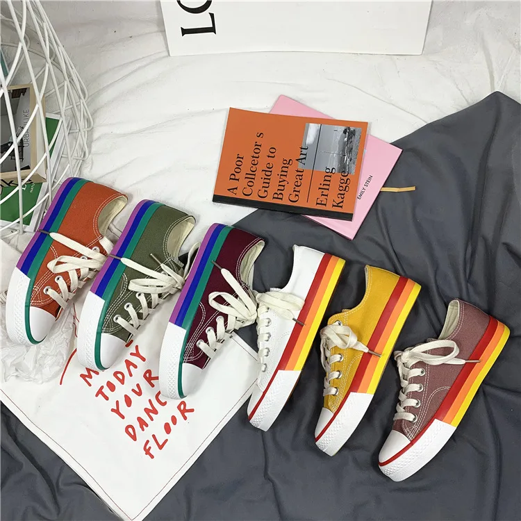 2019 холщовые туфли на шнуровке мужские и женские повседневные унисекс