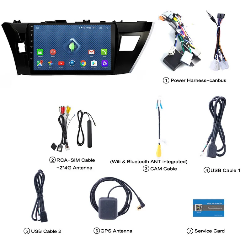 For Corolla 4G Lte все Netcom Android Автомобильное видео 10,1 дюймов для Toyota Lewin corolla- gps навигация с 2.5D экраном Playstore Wifi - Цвет: For Corolla