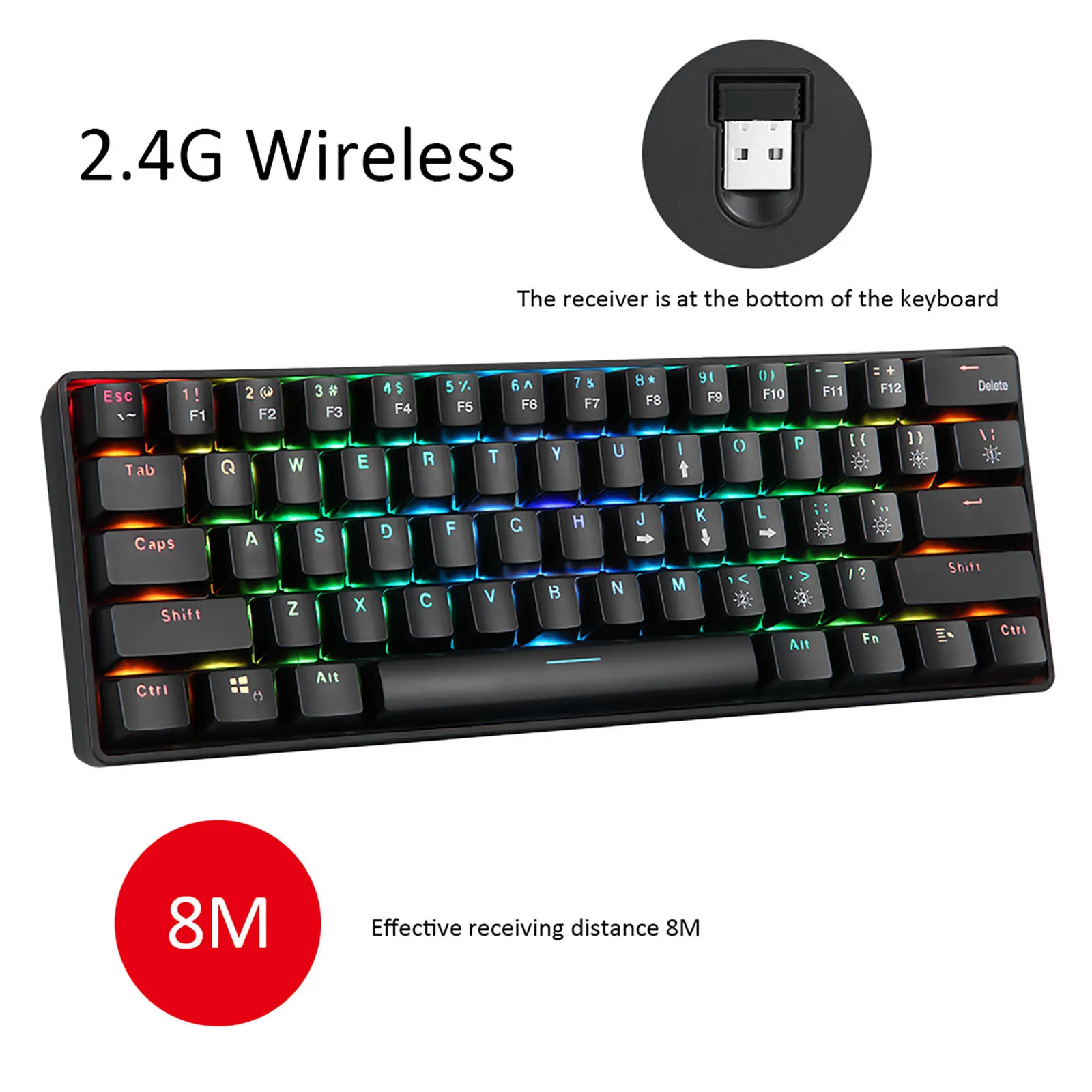Yk600 Mechanical Keyboard Wireless Plus Wired 2.4g Dual Mode Type C Charging Gaming With Light Can Be Dimmed#g30 | Компьютеры и офис