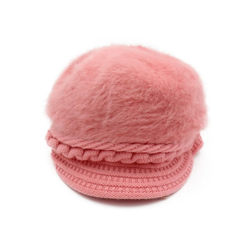 Осенняя и зимняя одноцветная Толстая шапка женская мода Джокер вязаный берет художника шапки 59