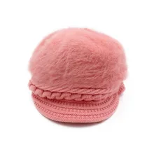 Осенняя и зимняя одноцветная Толстая шапка женская мода Джокер вязаный берет художника шапки 59