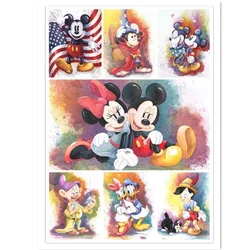 Pintura de diamante de Disney para decoración del hogar, conjunto completo de bordado de dibujos animados de Mickey Mouse, enano, pinochoo, Hobby, bricolaje