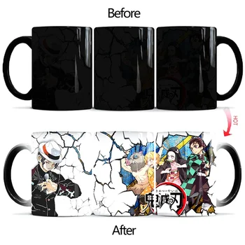 

Demon Slayer: Kimetsu No Yaiba Heat Temperature Sensitive Mug Color Changing Cartoon Anime Coffee Mug Cups Drop Shipping Mugs
