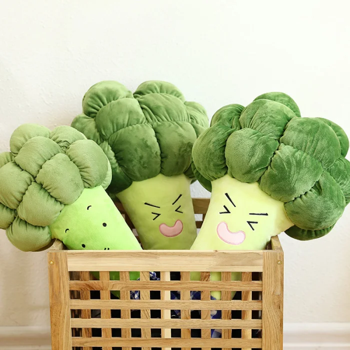 Cute Multi-functional Pillow Vegetable Broccoli Plush Toys Soft Comfortable Pillows FJ88