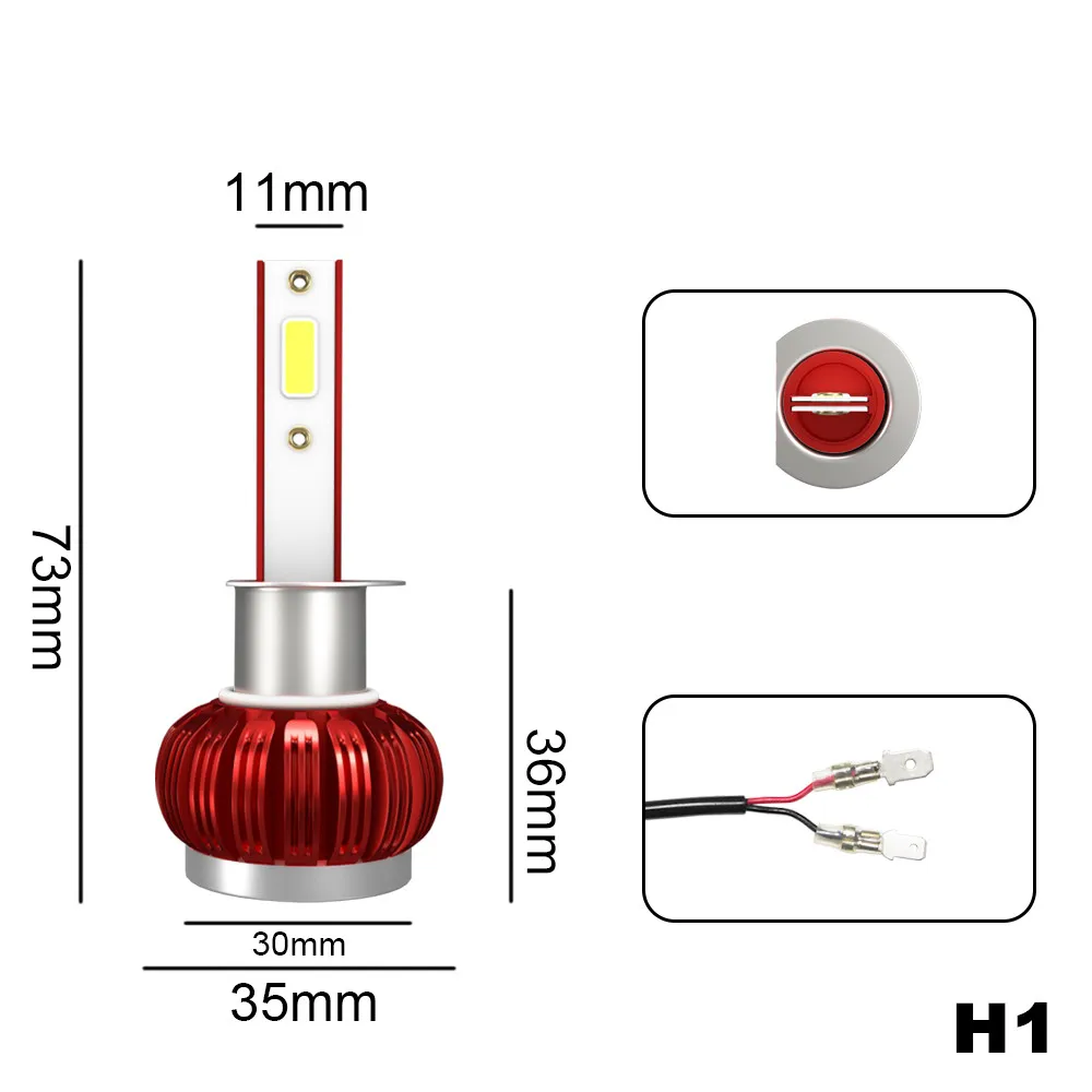 Ароуз H11 881 H1 H4 H7 9005 HB3 9006 HB4 светодиодный фары лампы COB 36 Вт 4000LM 6000K Автомобильные светодиодные Автомобильные фары Противотуманные фары 12v 24v K1