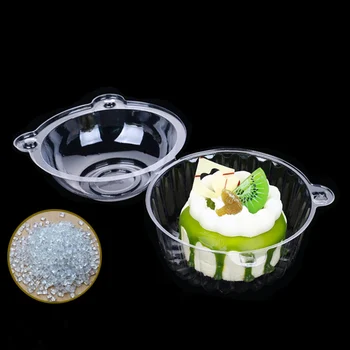 

100Pcs Individual Cupcake Container Cupcake Carrier Holder Fruit Salad Cup Transparent Plastic Dessert Bowl Container with Lid