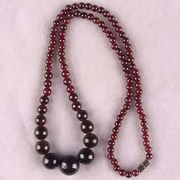 

HTR56 MHGI788 Hot sale Free Shipping>>>>>Natural 5-11mm Garnet Beads Necklace 18"