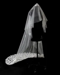 3 Meters  Wedding Veil with Lace appliques  Long Wedding Veil  2020 Accessories in Stock