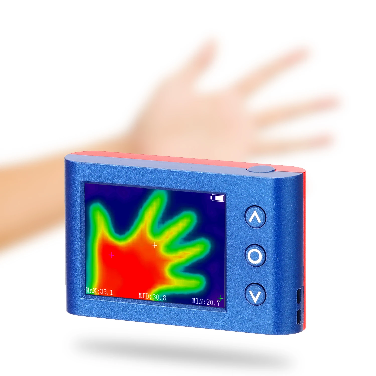 US $112.41 Hy Mlx90640 Lcd Display Screen Portable Handheld Thermograph Camera Infrared Temperature Sensor Digital Infrared Thermal Imager