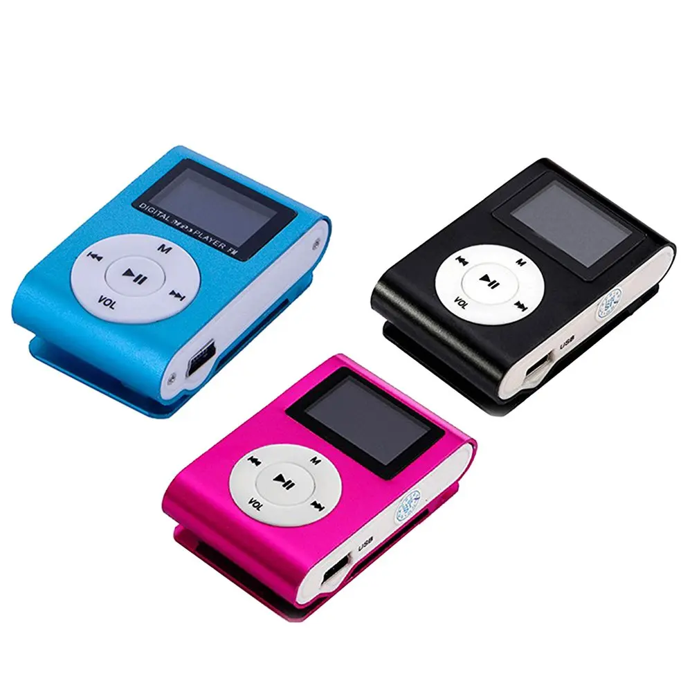 Металлический зажим цифровой мини mp3 плеер с 1 8 дюймовым ЖК экраном Поддержка TF
