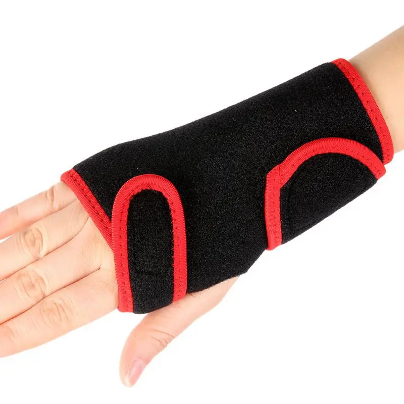 Black red Left hand Браслет поддержка бандаж Ортопедический бандаж поддержка бандаж шина растягивающийся сустав браслет - Цвет: Black red Left hand