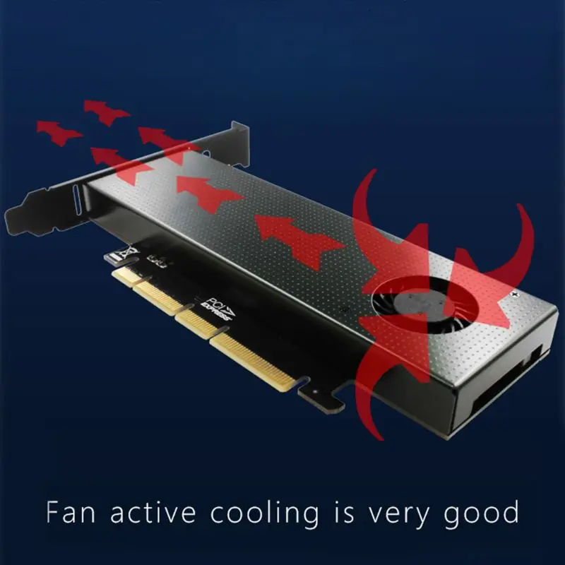 M.2 NVMe адаптер к PCIE3.0 GEN3 M.2 встроенный турбо вентилятор для 2230-22110 NVME карты