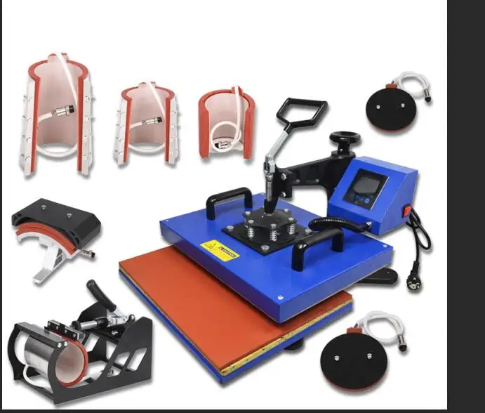 

33*45CM 8 in 1 New design Heat Press Printer Sublimation Machine Heat Press Machine for T-shirts Plates/Cap/Mug/Phone Covers