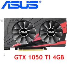 ASUS-tarjeta de vídeo GTX1050 Ti, 4GB, 128Bit, GDDR5, tarjetas gráficas para nVIDIA, VGA, Geforce, GTX, 1050ti, 1050ti, 4G, Hdmi, Dvi, usado