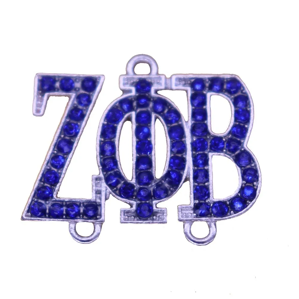 Ювелирные изделия Sorority из металлического сплава кристалл греческая буква Zeta Phi