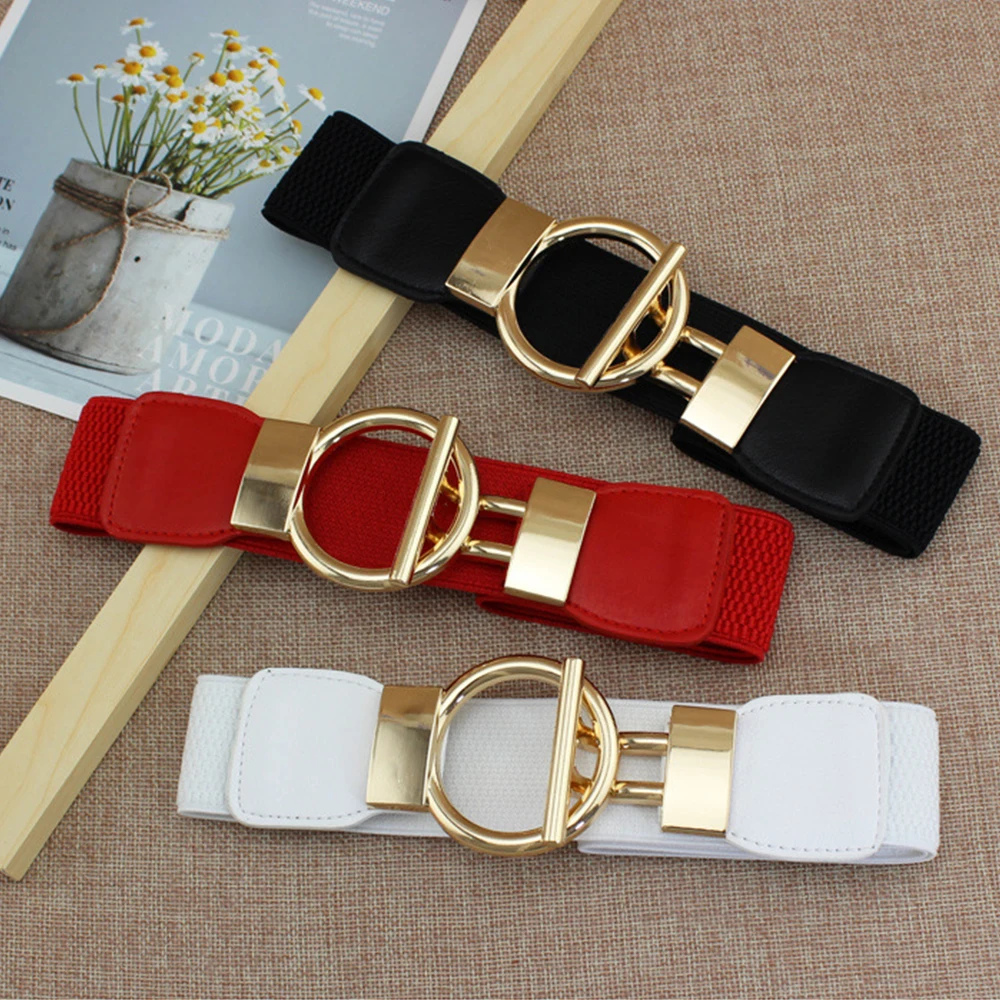 Wide Elastic Belt Dress Stretch Waist Belt Women Dress Accessories