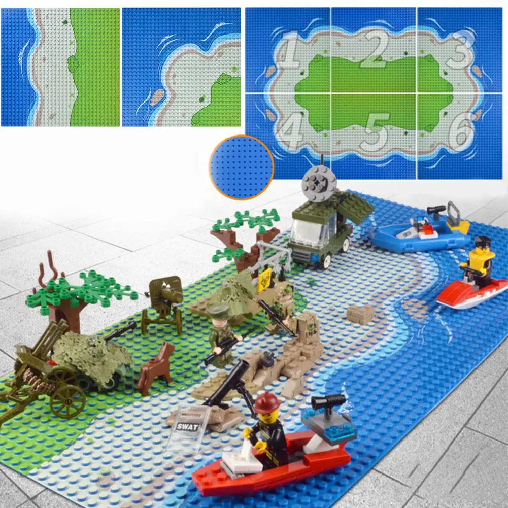 

32x32 Small Dots Camouflage Sea Island Baseplate Building Blocks Seabeach Base Plate Blocks Toy Compatible Legoings Blocks Toy