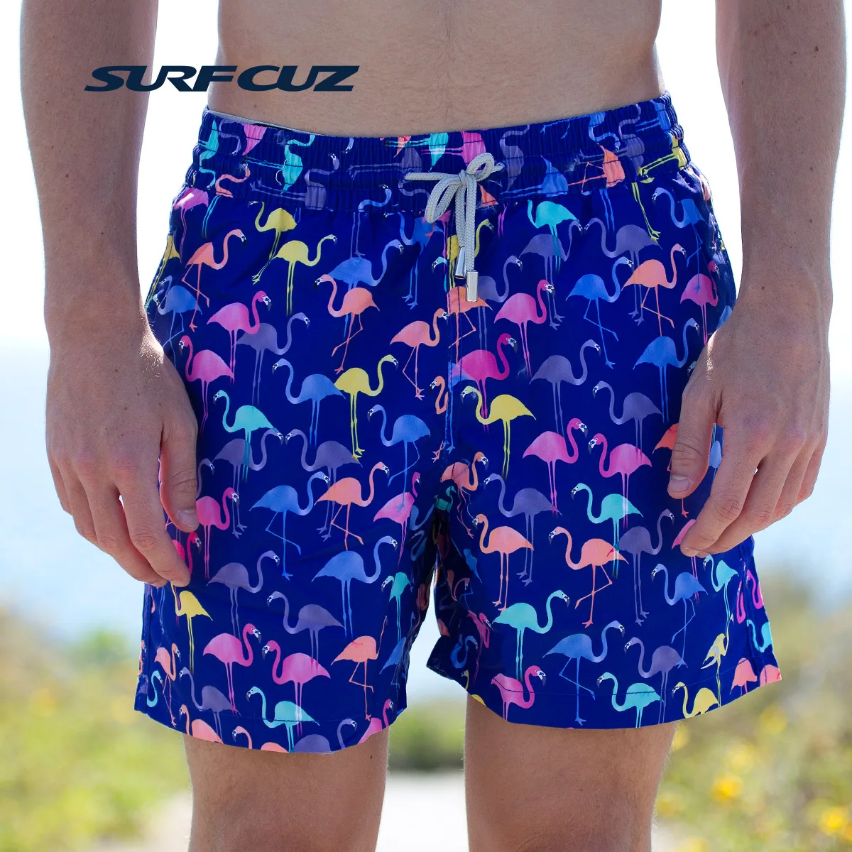 SURFCUZ Mens Swimwear Quick Dry Swim Trunks Beach Board Shorts Swimming Pants Swimsuits Mens Running Sports Surfing Shorts lovers board shorts swimwear beach surf short swimsuits quick drying swim shorts sports women sexy bikini sets beach shorts