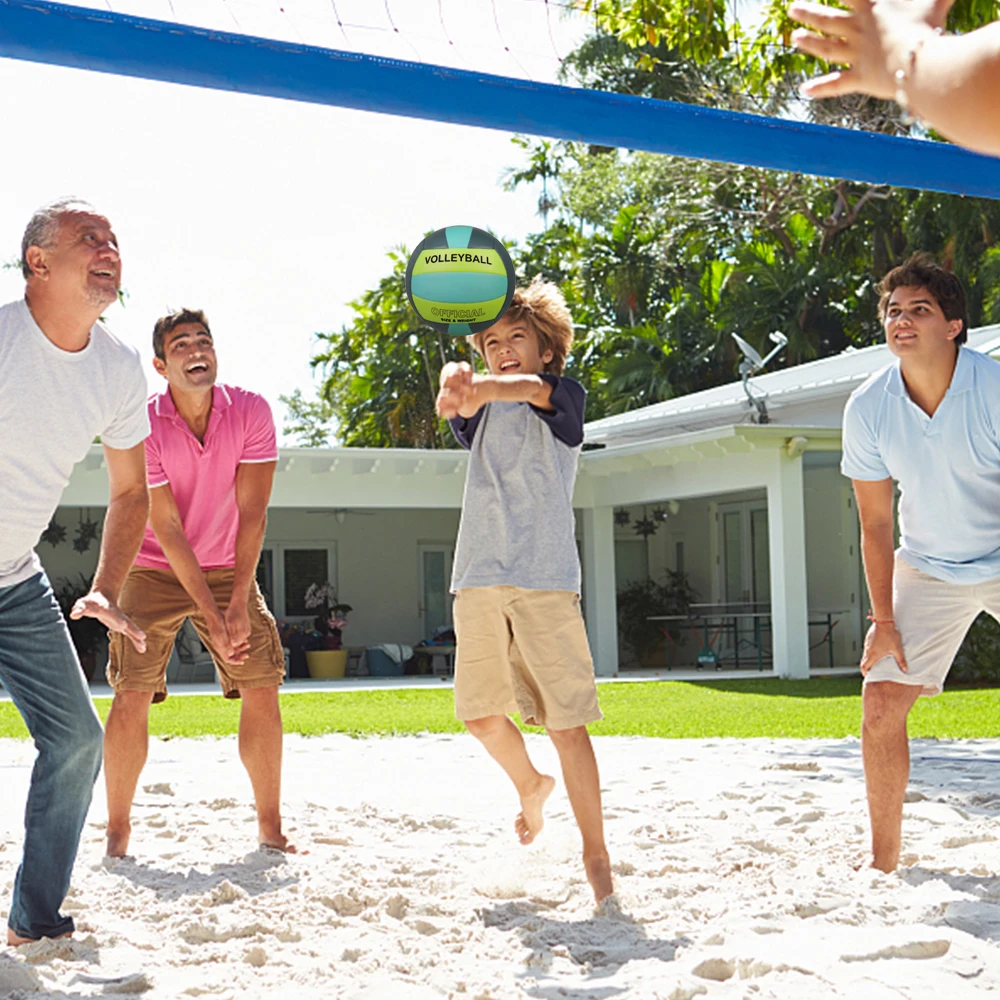 YANYODO официальный размер 5 волейбол, мягкий Крытый Открытый Волейбол для игры тренажерный зал обучение пляж играть, зеленый