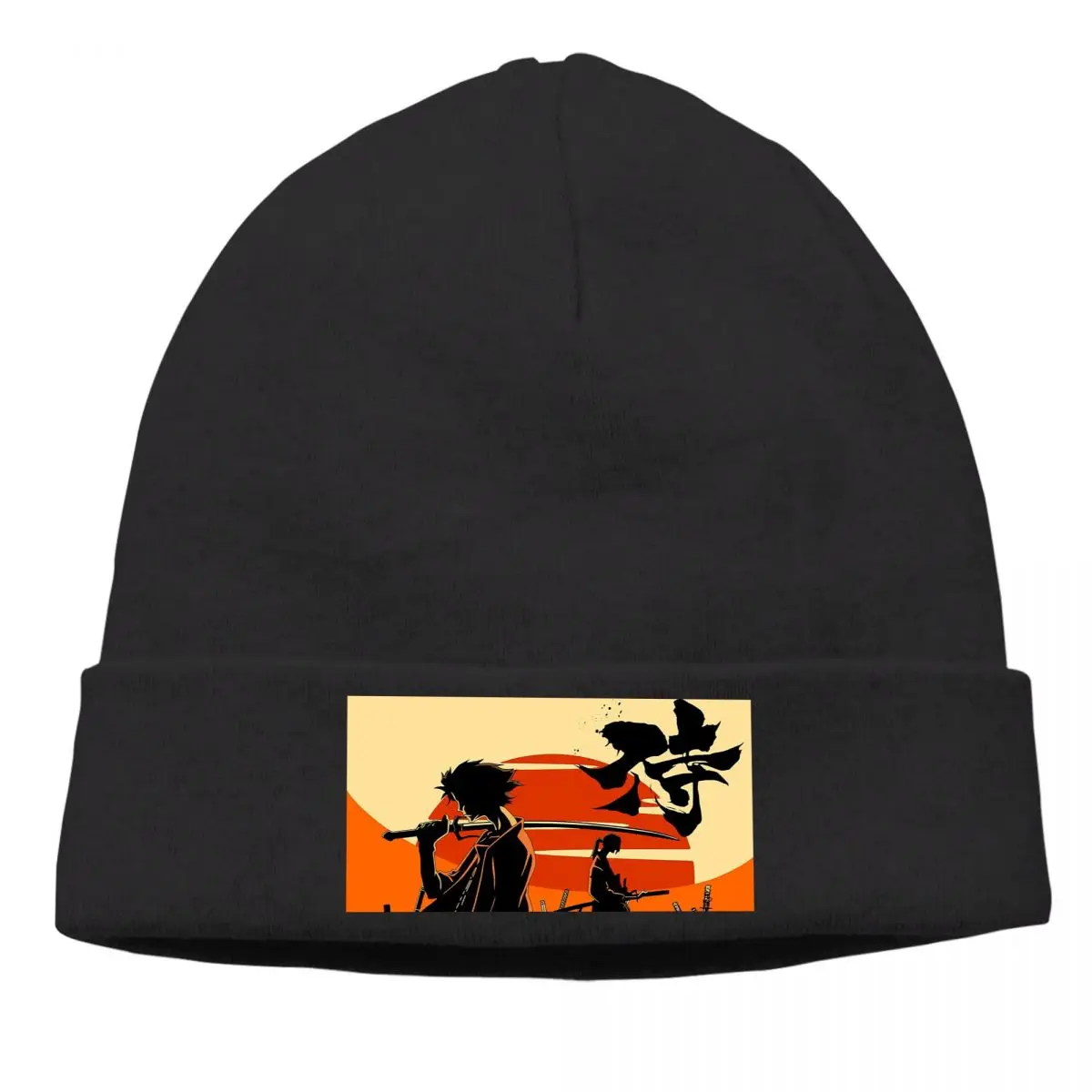 Samurai Champloo Winter Warm Beanie Hats Sunset Knit Bonnet Hipster Skullies Caps Men Women's Earmuffs | Аксессуары для одежды