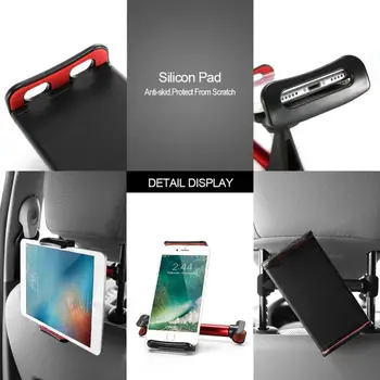 

Phone Tablet PC Car Holder Stand Back Auto Seat Headrest Bracket Support Accessories Car Phone Holder Backseat Mount -