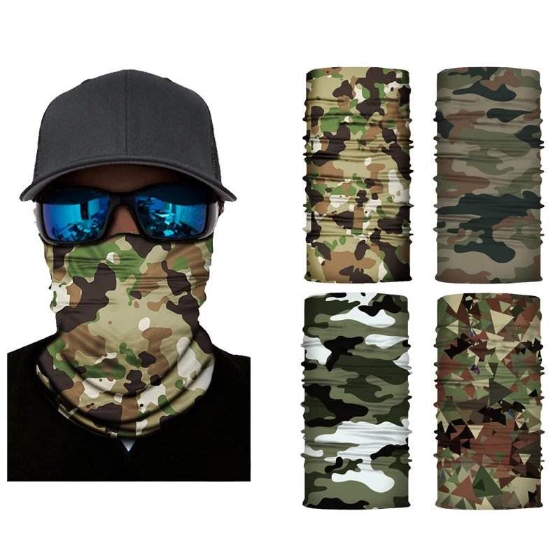 

Маска-шарф камуфляжная однотонная для мужчин и женщин, бандана для езды на велосипеде, рыбалки, хиджаб