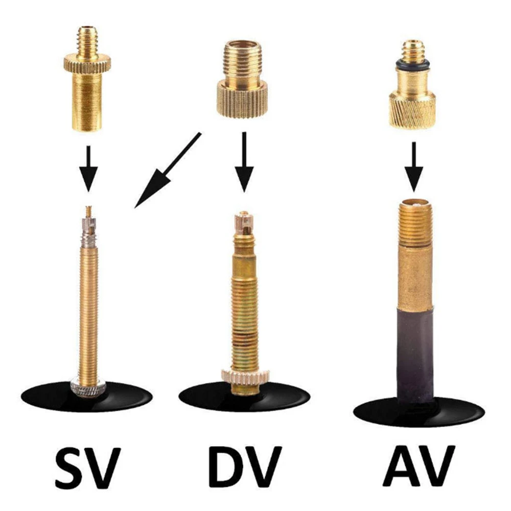 16pcs Valve Adapters Bicycle DV AV SV Bicycle Valve Adapter Converter Set