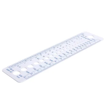 

1PC Kintting Gauge Ruler Measuring Tool Plastic Blue Line Soft Strong Durable