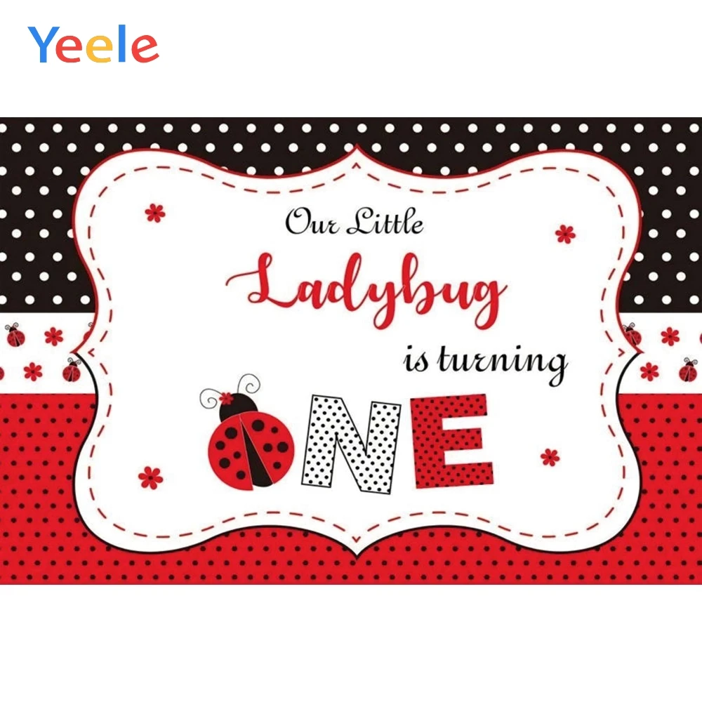 

Ladybug Baby Shower Boy 1st Birthday Party Custom Vinyl Backdrop Photography Background For Photo Studio Photophone Photozone