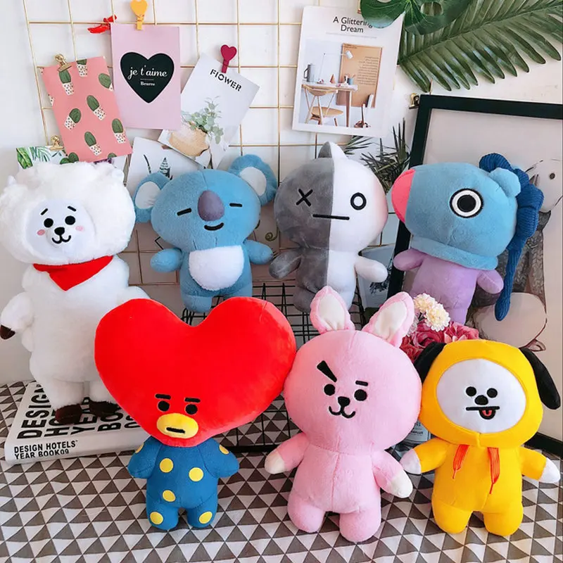 Kpop Плюшевая Кукла Kawaii знаменитости звезда мультфильм животное маг сердце Кролик