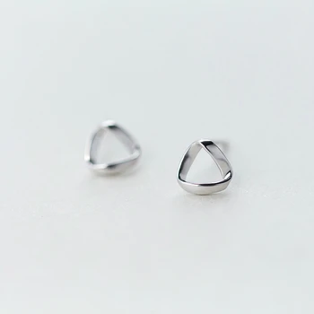 

100% 925 Sterling Silver Geometric Small Stud Earrings for Women Cute Romantic Sterling Silver Jewelry Gift