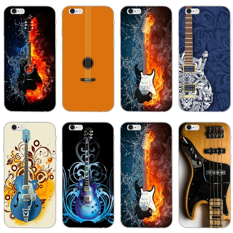 Бас гитарные струны музыкальные аксессуары чехол для телефона iPhone 11 Pro XS Max XR X 8 7 6