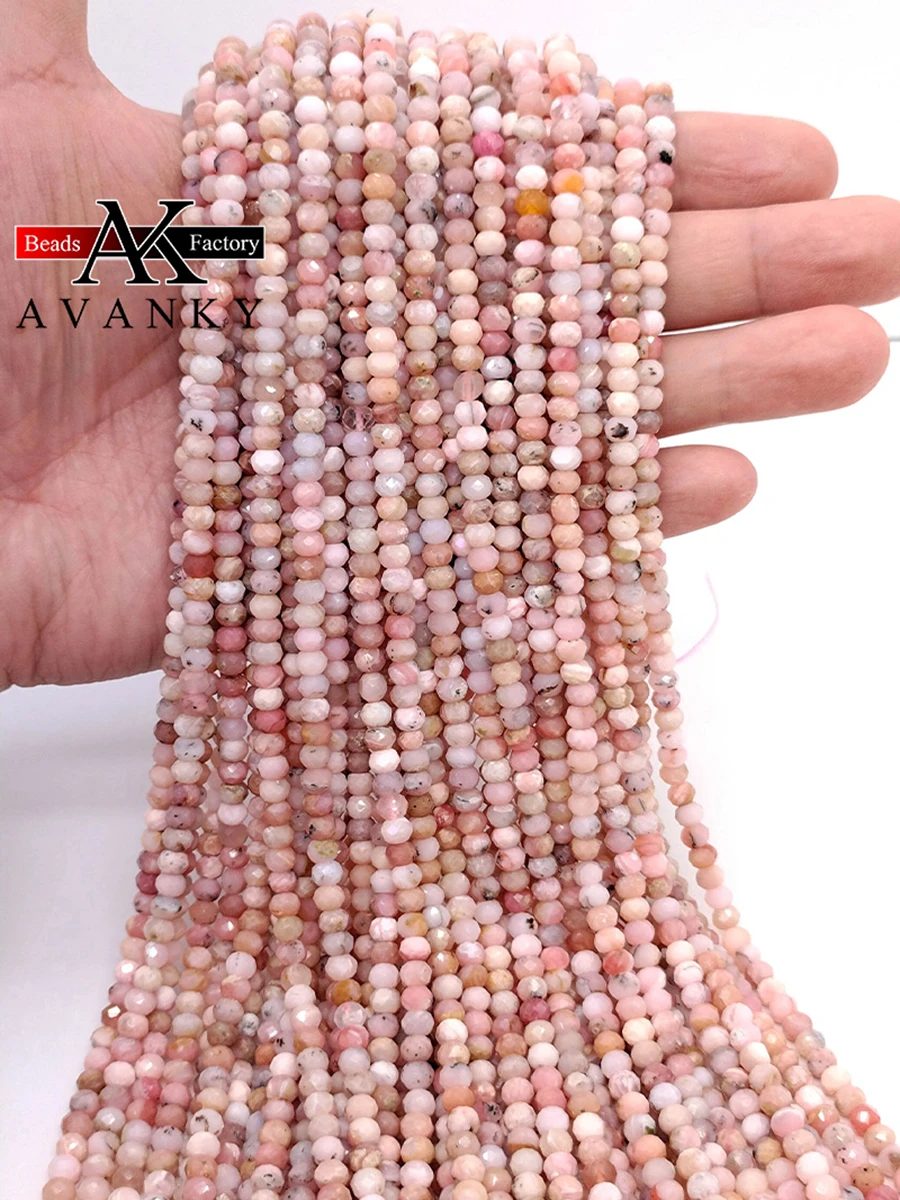Natural Pink Beads Jewelry Making  Round Pink Natural Stone Beads -  Natural Stone - Aliexpress